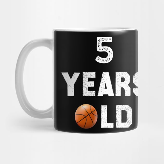 I'm 5 Basketball Theme Birthday Party Celebration 5th by OHC t-shirt